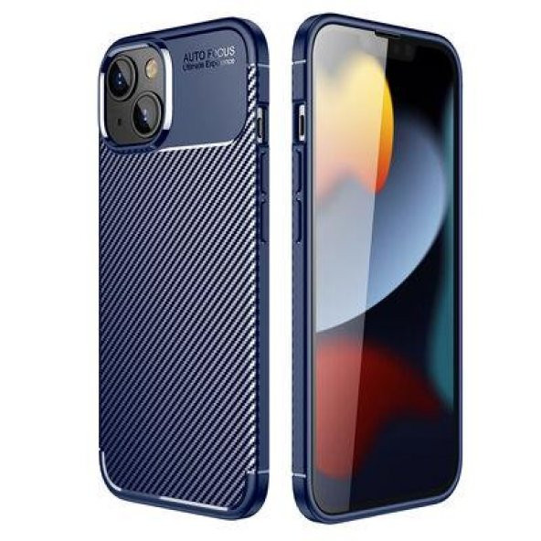 Apple iPhone 14 Kılıf Deri Görünümlü Negro Silikon Kapak - 7