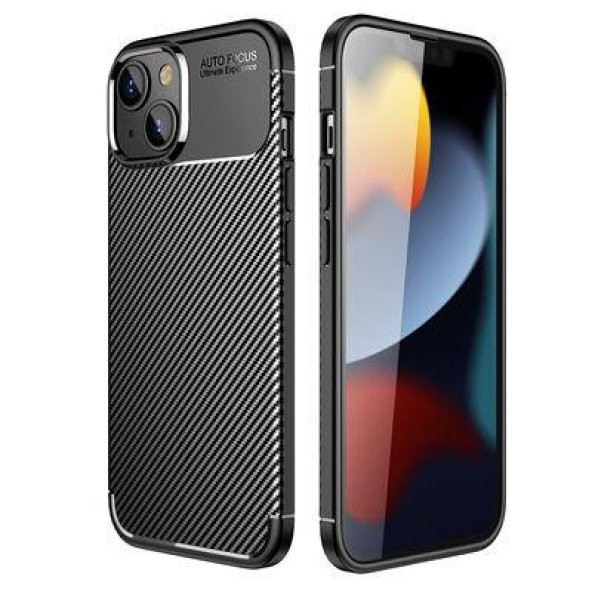 Apple iPhone 14 Kılıf Deri Görünümlü Negro Silikon Kapak - 8