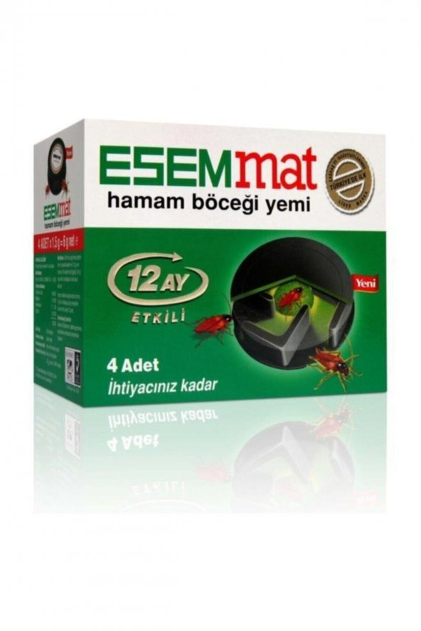 Esemmat Hamam Böceği Yemi 12 Ay Etkili 4 Adet yem   6742