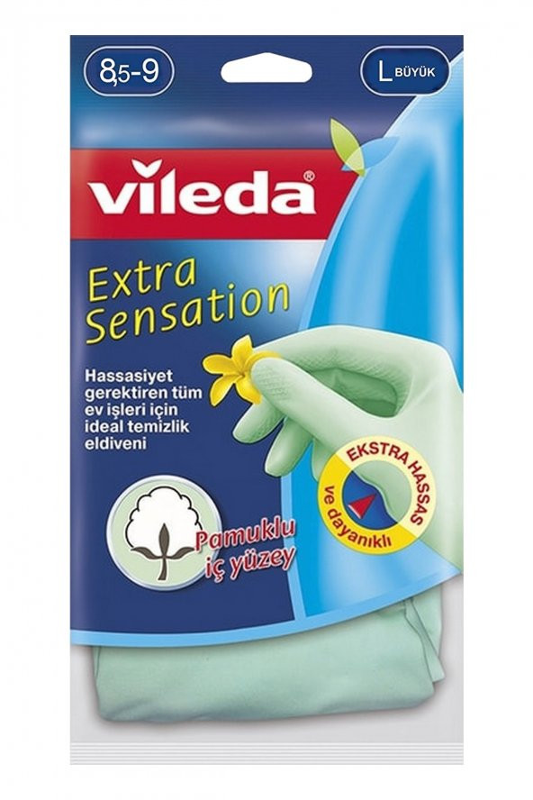 Vileda Vileda Extra Sensation Büyük Boy Temizlik Eldiveni