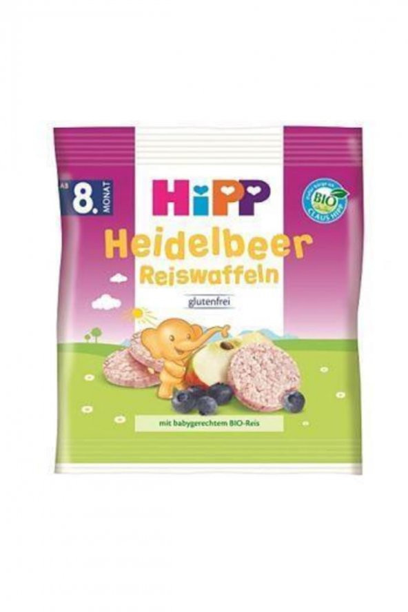 Hipp Organik Yaban Mersinli Pirinçli Bebek Gofreti 30 Gr