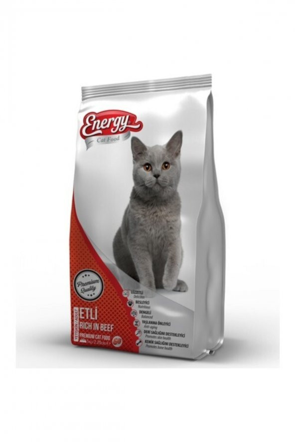 Pet Food Energy Cat Food Energy Etli Yetişkin Kedi Maması - 500 g