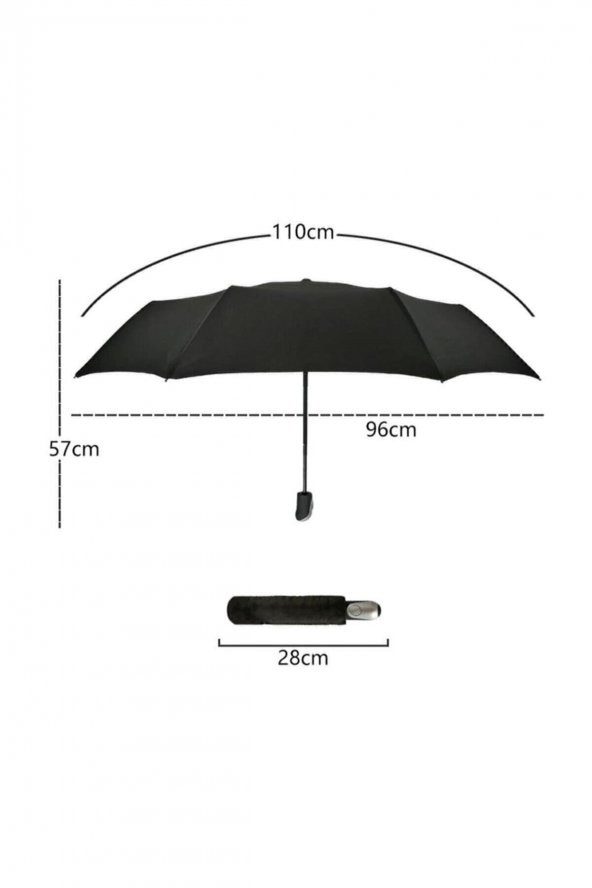 Şemsiye Yeşil Tam Otomatik Rüzgarda Kırılmayan  SİYAH - 2