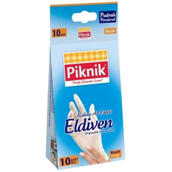 Piknik Lateks Large-Büyük 10lu Eldiven