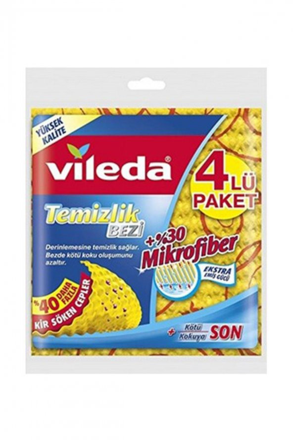 Vileda Vileda Mikrofiber Temizlik Bezi 4lü Paket