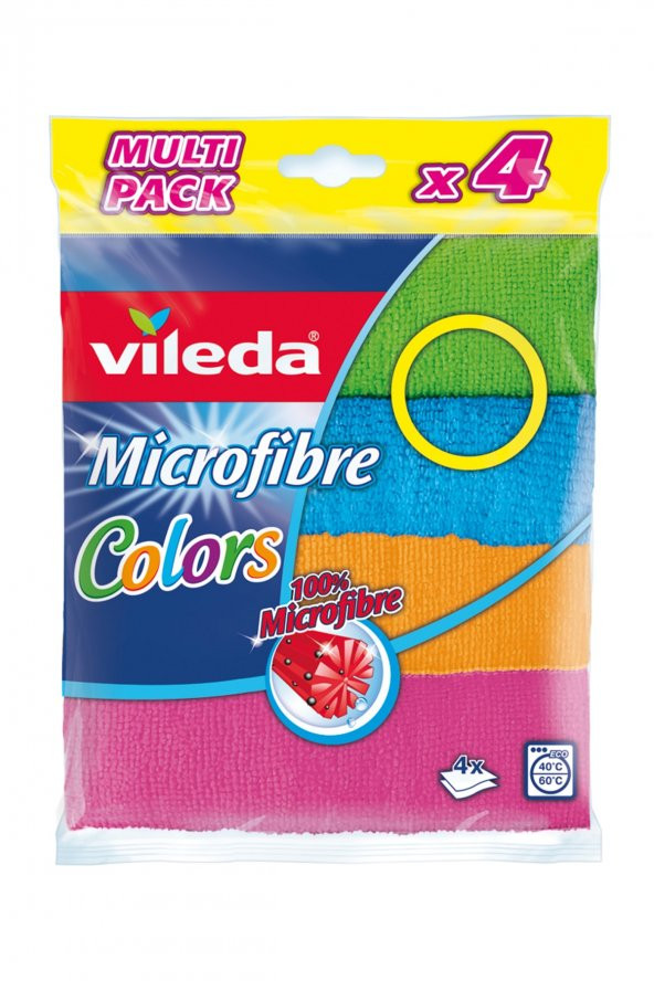 Vileda Vileda Mikrofiber Colors Bez 4 Lü