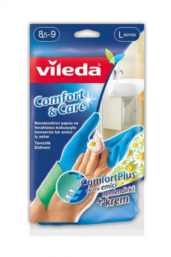 Vileda Vileda Comfort & Care Eldiven - Büyük Boy