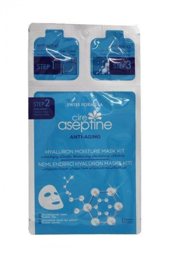 CIRE ASEPTINE Cire Aseptine Anti Aging Nemlendirici Hyalüron 3 aşama Maske Kiti