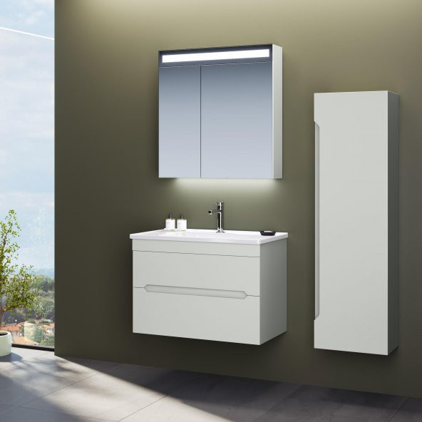 Orka Varna 40 cm Mat Kaşmir Banyo Boy Dolabı - 2