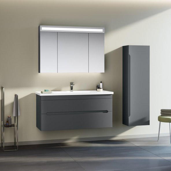 Orka Varna 40 cm Mat Antrasit Banyo Boy Dolabı - 2