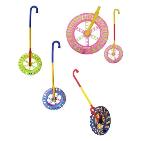 Baston Saplı Çıngıraklı Teker İttirmeli Çın Çın - 2