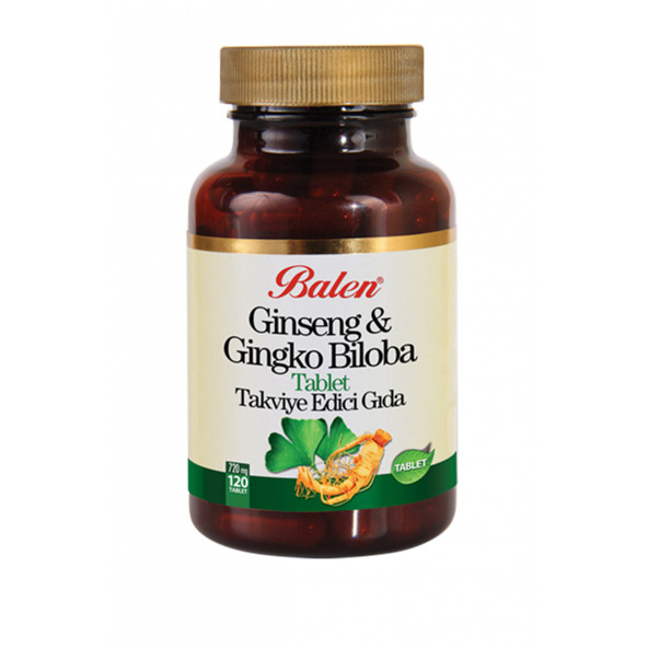 Balen Ginseng Gingko Biloba Takviye Edici Gıda 720 Mg x 120 Tablet Ginkgo Ginko