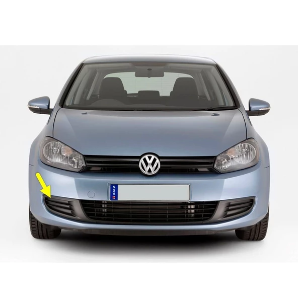 VW Golf 6 2009-2012 Ön Tampon Sağ Sis Farı Izgarası Sissiz 5K0853666A