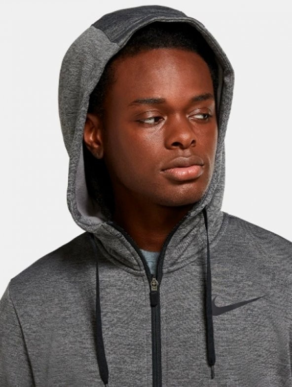 Nike Therma Fermuarlı Gri - Siyah Erkek Hırka - 3