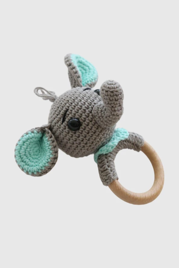 Amigurumi Fil Çıngırak Gri - 2