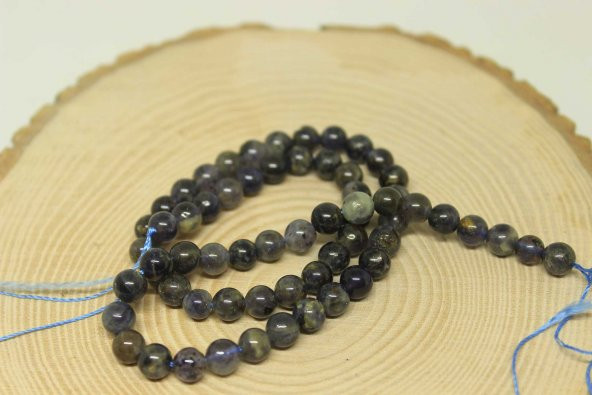 Su Safiri (İyolit) Taşı 6mm/3 adet - Resim 2