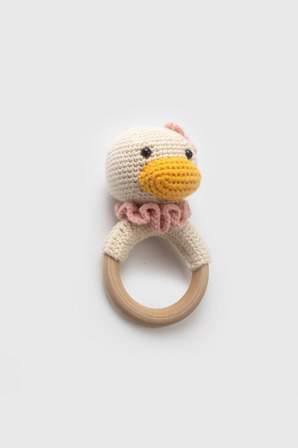 Amigurumi Ördek Çıngırak Krem - 2