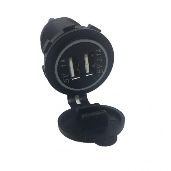 USB ŞARJ CİHAZI ÇİFT ÇIKIŞLI [RENKLİ] - Resim 2