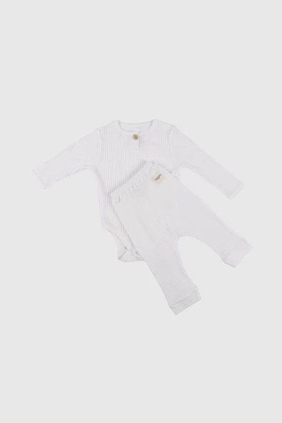 Fitilli Pantolon Ekru - 4