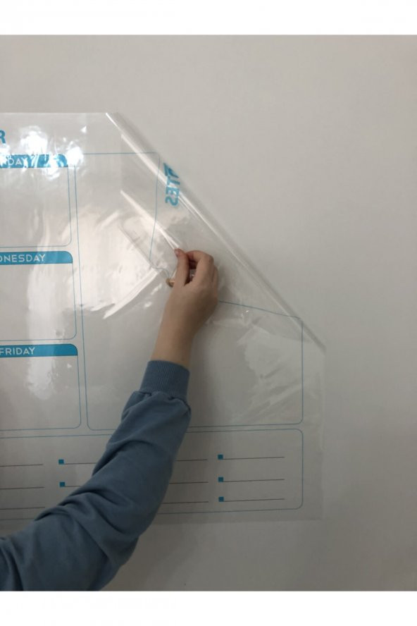 Weekly Planner Haftalık Planlayıcı Takvim Yazı Tahtası Akıllı Kağıt Tahta + Kalem 72x60 cm - 8