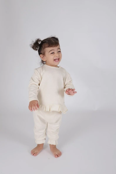 Fırfırlı Pantolon Bej