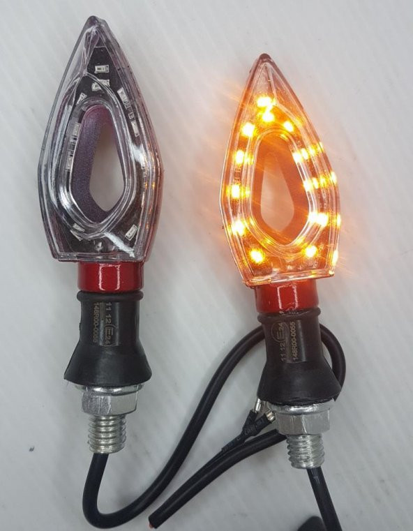 RT-072 LED SİNYAL [SARI IŞIK] [TAKIM] KIRMIZI - E BELGELİ - 1