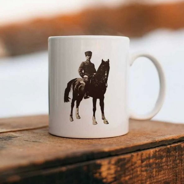 Baş Komutan Mustafa Kemal Atatürk Fotoğraflı Kupa Bardak
