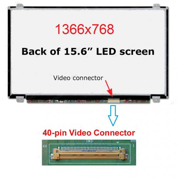 Toshiba Satellite S55-B5289 Ekran 15.6 Slim 40 pin Panel