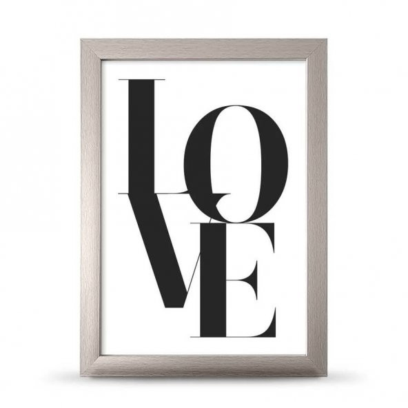 Love Aşk Çerçeveli Afiş Poster - 21x30 cm A4 Boy - 2