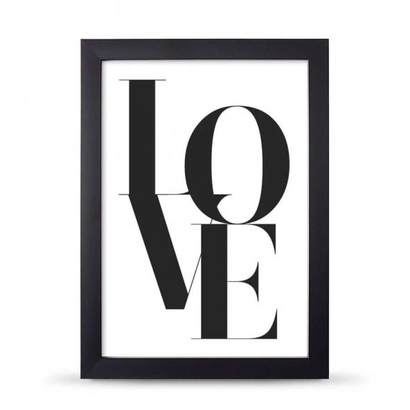Love Aşk Çerçeveli Afiş Poster - 21x30 cm A4 Boy - 3