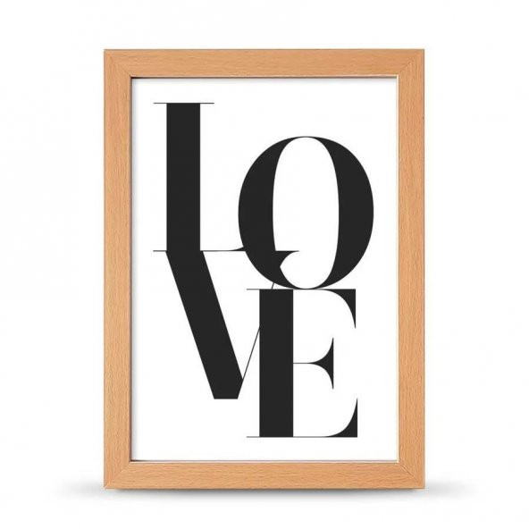 Love Aşk Çerçeveli Afiş Poster - 21x30 cm A4 Boy - 4