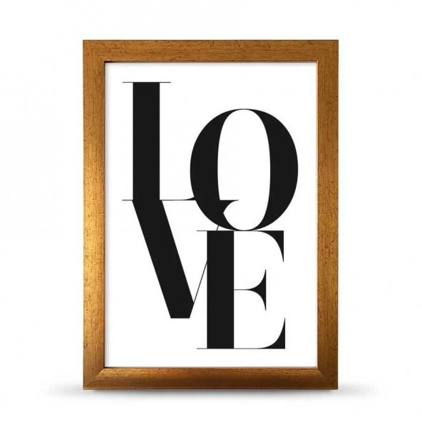 Love Aşk Çerçeveli Afiş Poster - 21x30 cm A4 Boy - 5
