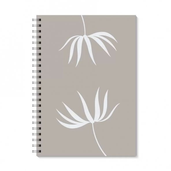 Üçlü Yaprak Kahverengi A5 Spiralli Defter - 2