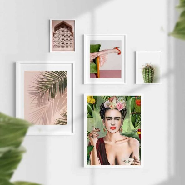 5 li Frida Poster Çerçeve