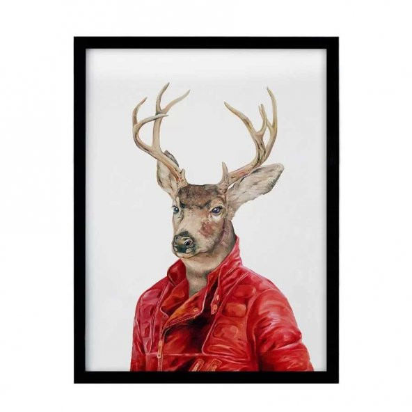 3lü Poster Çerçeve- Ayılar ve Geyik - 3