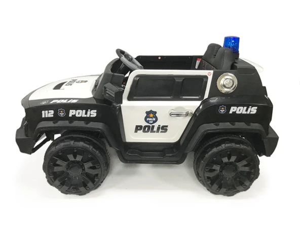 Akar Polis İznik 12V Çift Kişilik Uzaktan Kumandalı Akülü Araba Siyah - 3