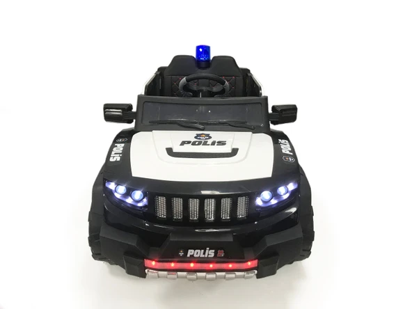 Akar Polis İznik 12V Çift Kişilik Uzaktan Kumandalı Akülü Araba Siyah - 2