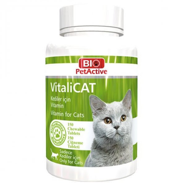 Bio Pet Active Vitali Cat Kedi Multivitamin Tablet 150li