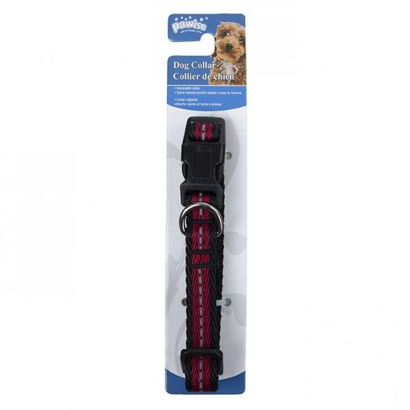 Pawise Reflektörlü Kırmızı Köpek Boyun Tasması Small 22-35 cm x 15 mm