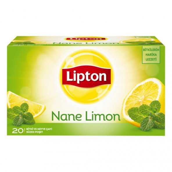 Lipton Bitki Çayı Bardak Nane+Limon 20 Li  x  12 Adet