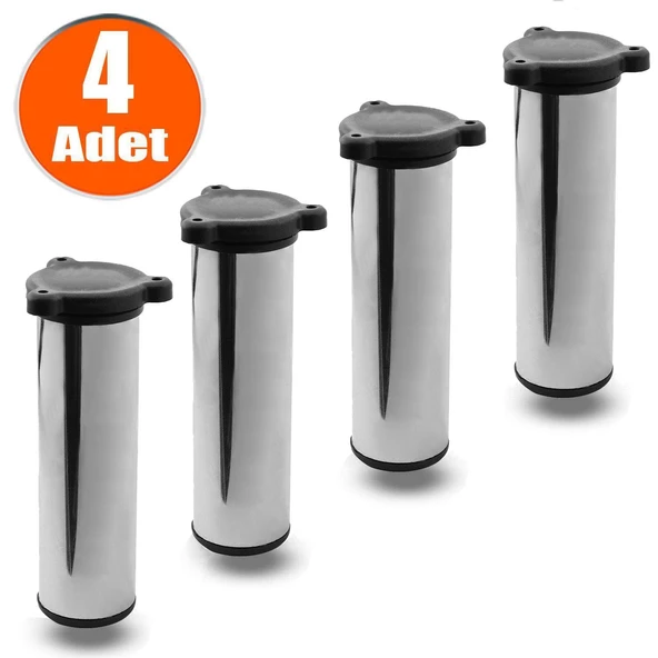 Ayarlanabilir 15 Cm Metal Mobilya Kanepe Baza Koltuk Orta Destek Yükseltme Ayağı Krom Ayak 4 Adet