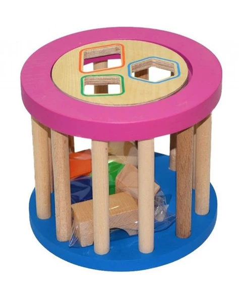 Playwood Ahşap Eğitici Bul-Tak Silindir ONY374 - 2