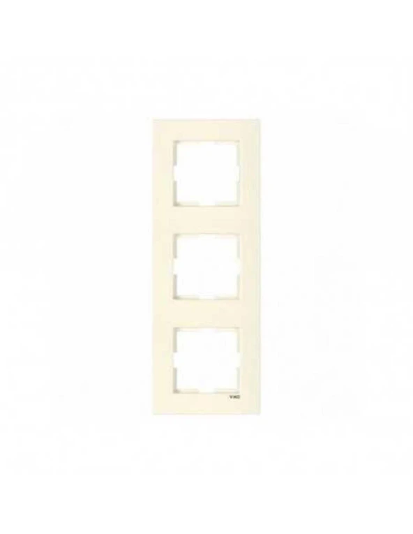 KARRE KREM 3LÜ DİKEY ÇERÇEVE (10ADET) VİKO