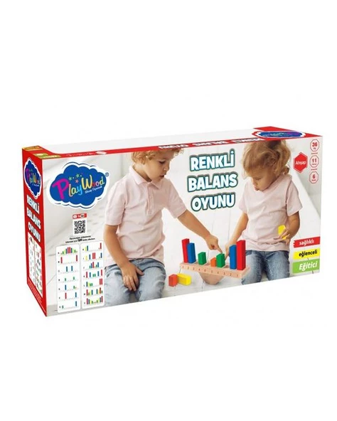 Ahşap Renkli Balans Oyunu ONY387 Playwood