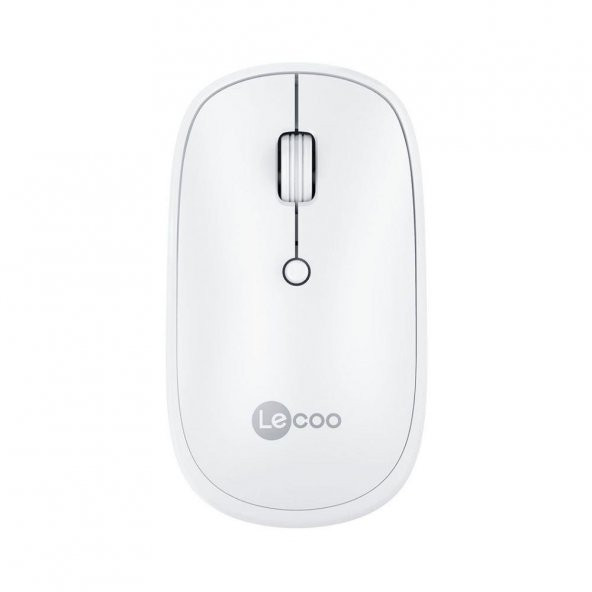 Lenovo Lecoo WS209 Dual Mod Bluetooth ve Kablosuz Şarj Edilebilir Optik Mouse Beyaz