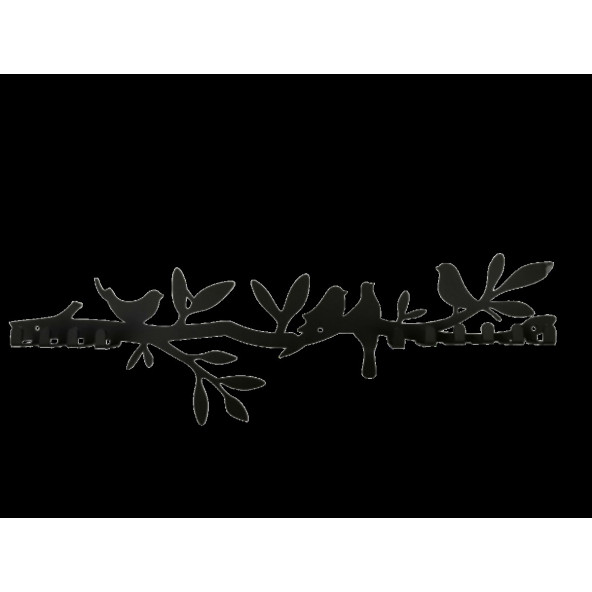 RİSİNGMABER Dekoratif Kuş&Ağaç Desenli Elbise Askılığı - 4