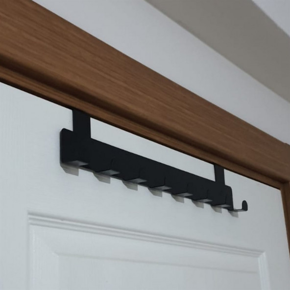 RİSİNGMABER Metal Mat Siyah Amerikan Kapı Arkası Askılık Organizer Askılık ve Banyo Kapı Arkası Askılık - 3