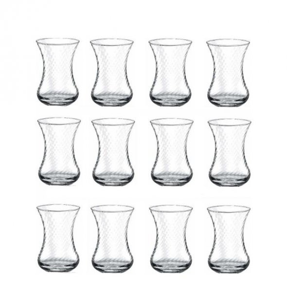 Paşabahçe 42781 Optikli İnce Belli Çay Bardak 12 Li