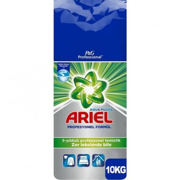 Ariel 10 kg Beyazlar İçin Toz Deterjan Aqua Pudra 60 Üstü Yıkama - 2
