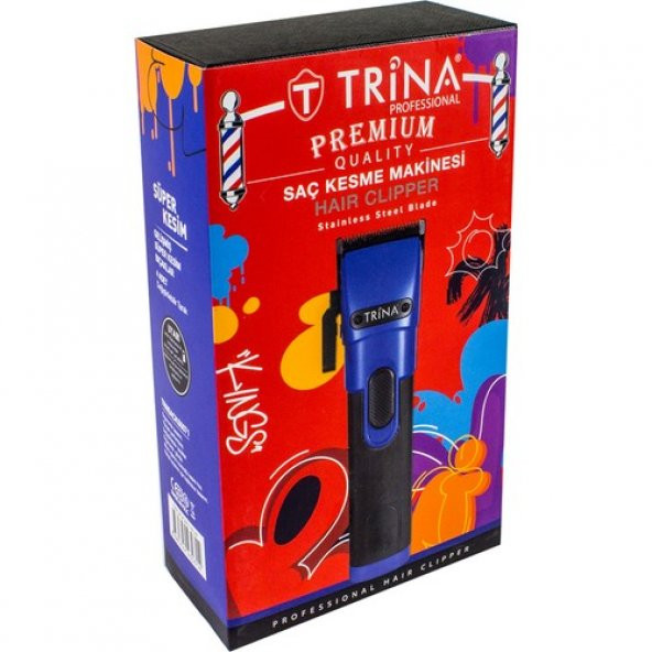 Trina Profesyonel Saç Kesme Makinesi Mavi - 71 - 3
